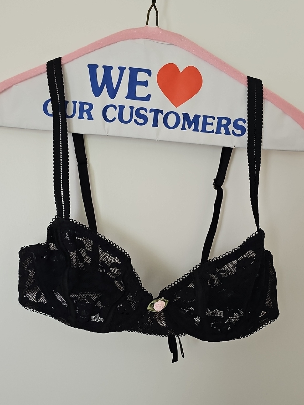 Black Lace Lou Unlined Underwire Bra XS